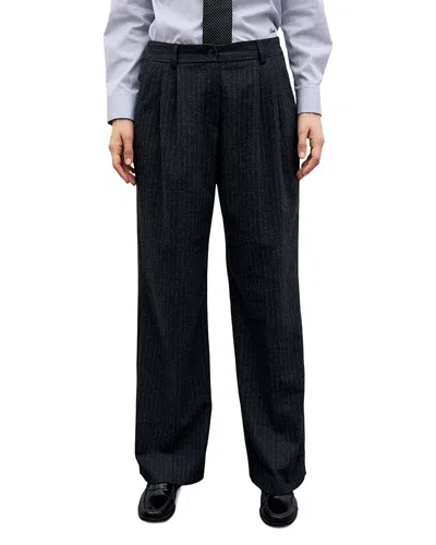 Gerard Darel Mini Pinstriped Pants In Blue