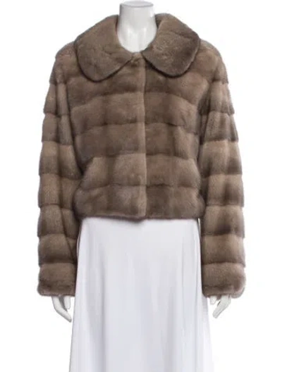 Pre-owned Gerard Darel Mink Fur Jacket In Neutrals