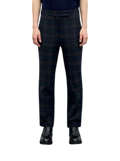 Gerard Darel Misa Mid Rise Ankle Grazer Trousers In Blue