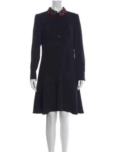 Pre-owned Gerard Darel Mock Neck Knee-length Dress In Black