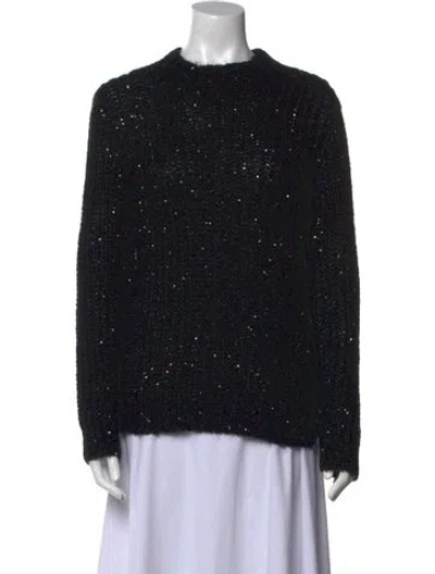 Pre-owned Gerard Darel Mock Neck Sweater In Black