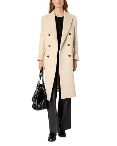 Gerard Darel Moira Double Breasted Coat In Neutral