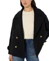 Gerard Darel Mouna Wool Blend Coat In Black