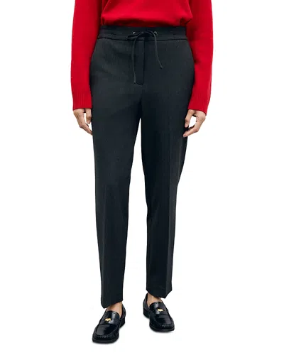 Gerard Darel Myra Mid Rise Straight Leg Pants In Black