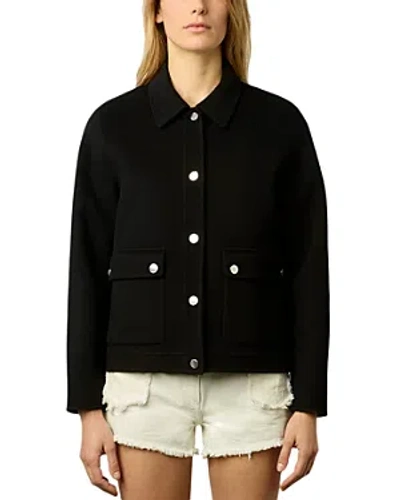 Gerard Darel Nattie Collared Coat In Black