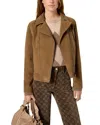 Gerard Darel Nelly Suede Jacket In Brown