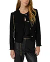 Gerard Darel Nessa Button Front Jacket In Black