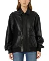 Gerard Darel Nima Leather Jacket In Black