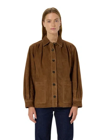Gerard Darel Nomelie Suede Jacket In Multi