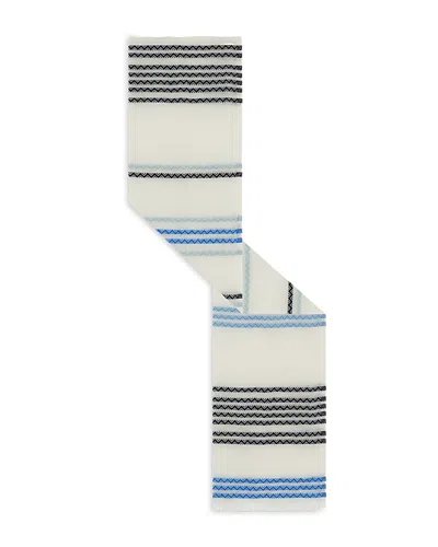 Gerard Darel Olyvia Zigzag Striped Scarf In Blue