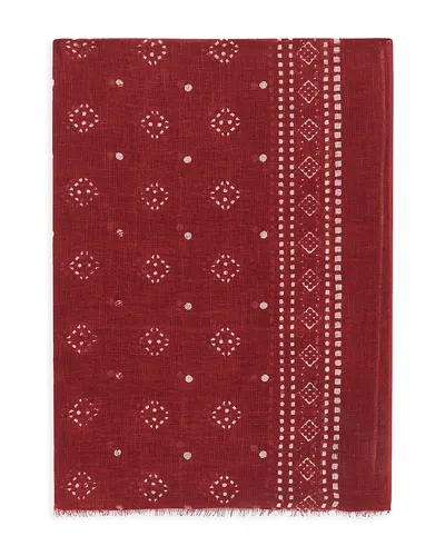 Gerard Darel Omara Linen Scarf In Red
