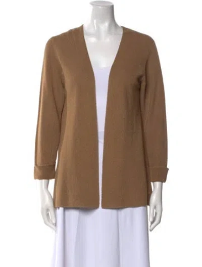 Pre-owned Gerard Darel Open Front Sweater In Brown