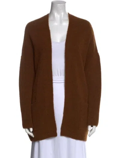 Pre-owned Gerard Darel Open Front Sweater In Brown
