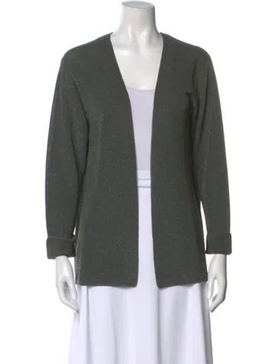 Pre-owned Gerard Darel Open Front Sweater In Green