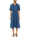 Gerard Darel Pahola Linen Shirtdress In Bluesky