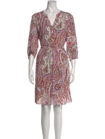 Pre-owned Gerard Darel Paisley Print Knee-length Dress In Multi