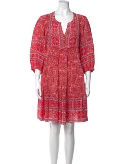 Pre-owned Gerard Darel Paisley Print Knee-length Dress In Red