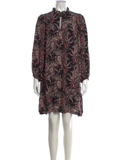 Pre-owned Gerard Darel Paisley Print Mini Dress In Black