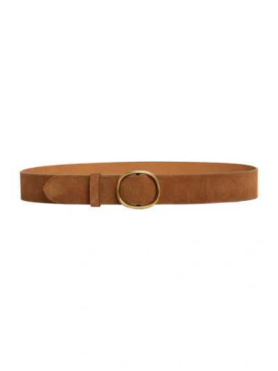 Gerard Darel Paloma Suede Sliding Buckle Belt In Brown