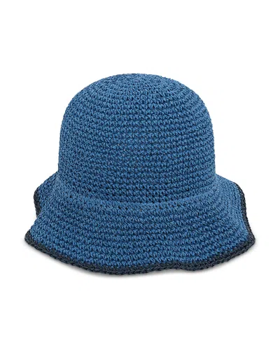 Gerard Darel Paper Straw Bucket Hat In Blue
