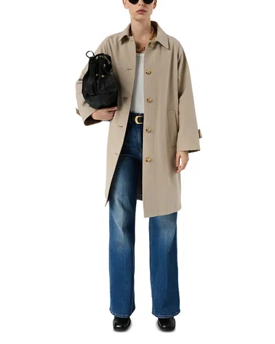 Gerard Darel Parisa Button Front Coat In Neutral