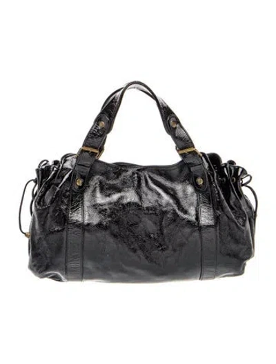 Pre-owned Gerard Darel Patent Leather Top Handle Bag In Blue