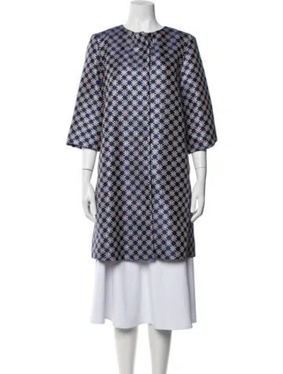 Pre-owned Gerard Darel Patterned Coat In Blue/red/white