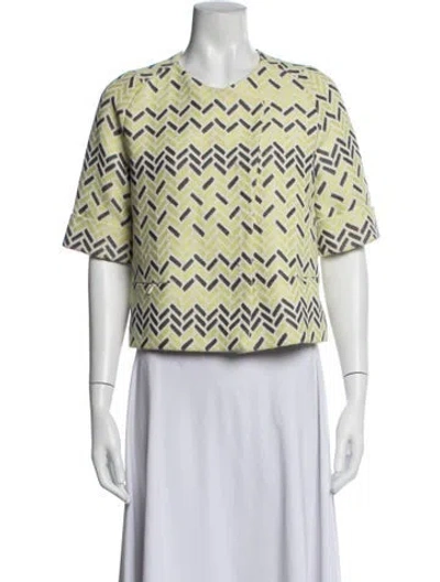Pre-owned Gerard Darel Patterned Jacket In Yellow