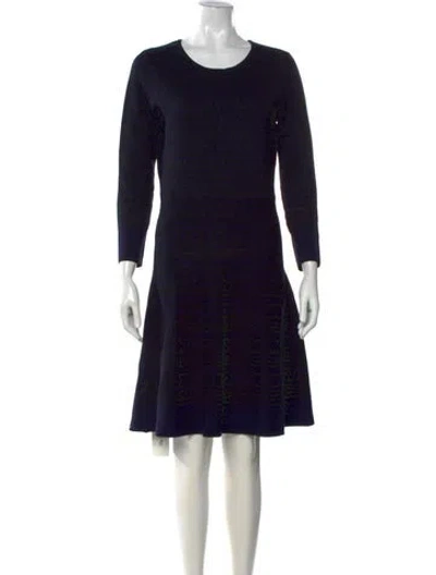 Pre-owned Gerard Darel Patterned Knee-length Dress In Blue