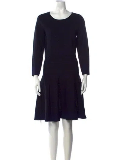 Pre-owned Gerard Darel Patterned Knee-length Dress In Blue
