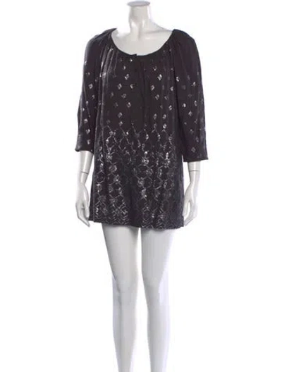Pre-owned Gerard Darel Patterned Mini Dress In Grey
