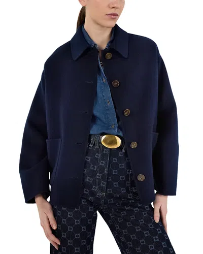 Gerard Darel Perrinea Wool Jacket In Blue