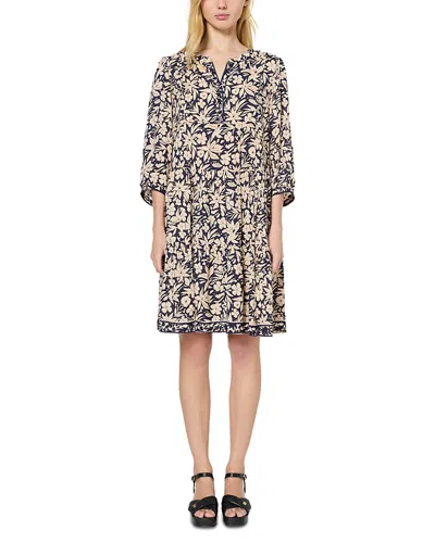 Gerard Darel Petal Dress In Navy