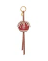 Gerard Darel Pom Pom Leather Bag Charm In Multi