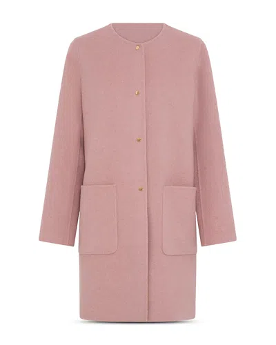 Gerard Darel Precilia Wool Snap Front Jacket In Pink