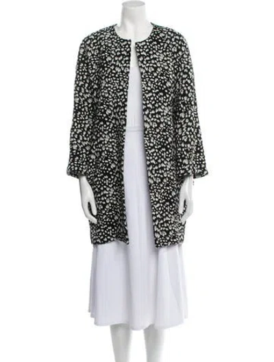 Pre-owned Gerard Darel Printed Coat In Black