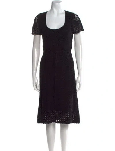 Pre-owned Gerard Darel Printed Knee-length Dress In Black