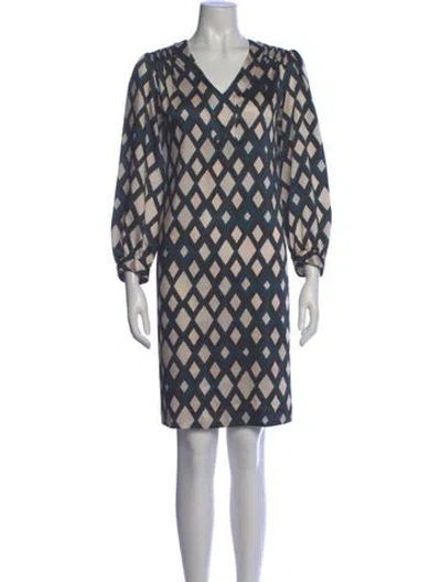 Pre-owned Gerard Darel Printed Knee-length Dress In Blue