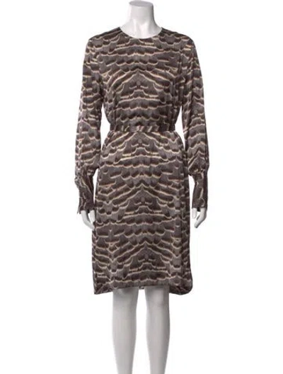 Pre-owned Gerard Darel Printed Knee-length Dress In Brown