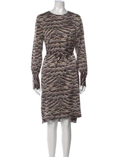 Pre-owned Gerard Darel Printed Knee-length Dress In Brown