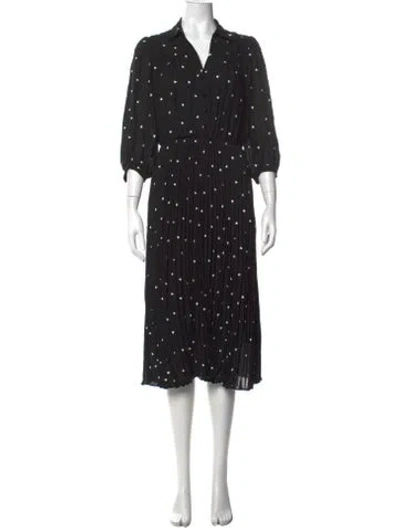 Pre-owned Gerard Darel Printed Midi Length Dress In Black