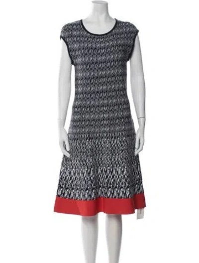 Pre-owned Gerard Darel Printed Midi Length Dress In Blue