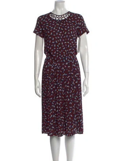 Pre-owned Gerard Darel Printed Midi Length Dress In Multi