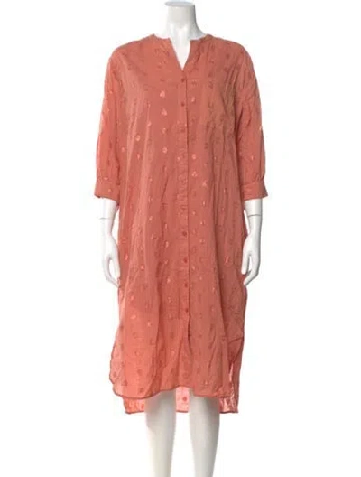 Pre-owned Gerard Darel Printed Midi Length Dress In Orange