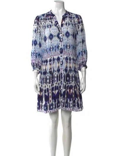 Pre-owned Gerard Darel Printed Mini Dress In Blue