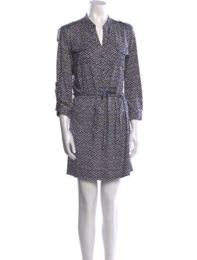 Pre-owned Gerard Darel Printed Mini Dress In White