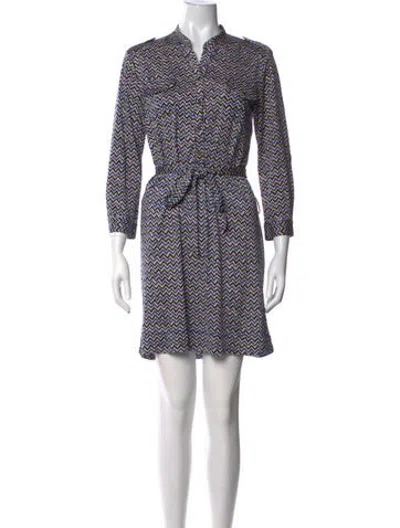 Pre-owned Gerard Darel Printed Mini Dress In White