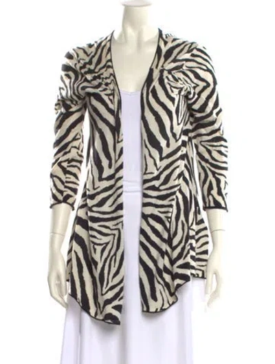 Pre-owned Gerard Darel Printed V-neck Sweater In Neutral