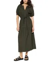Gerard Darel Purity Cotton Dress In Khaki Green