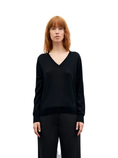 Gerard Darel Rachel Merino Wool Sweater In Black